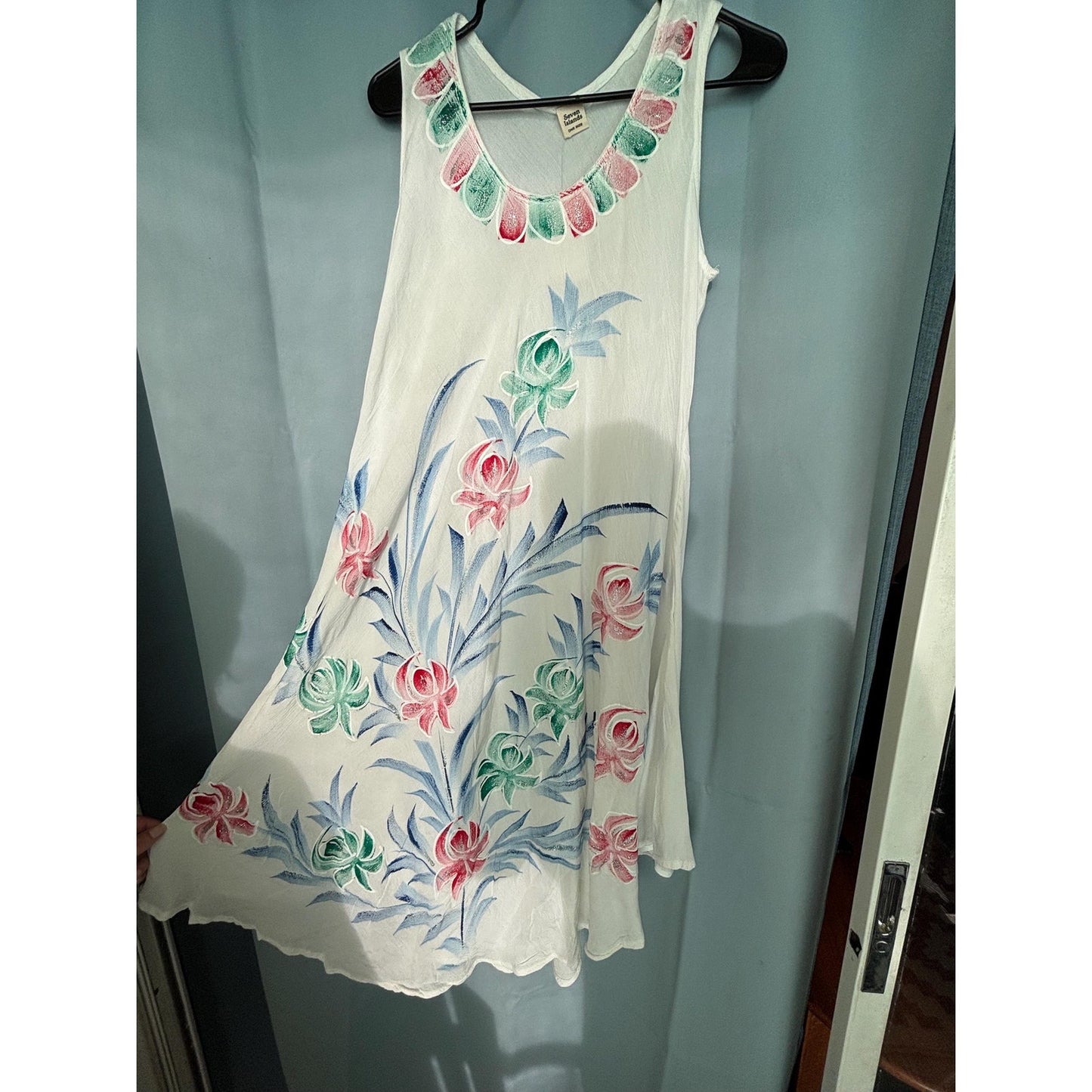 Seven Islands Beach Pool Cover Up Dress One Size Woman’s Floral Flowers NWT