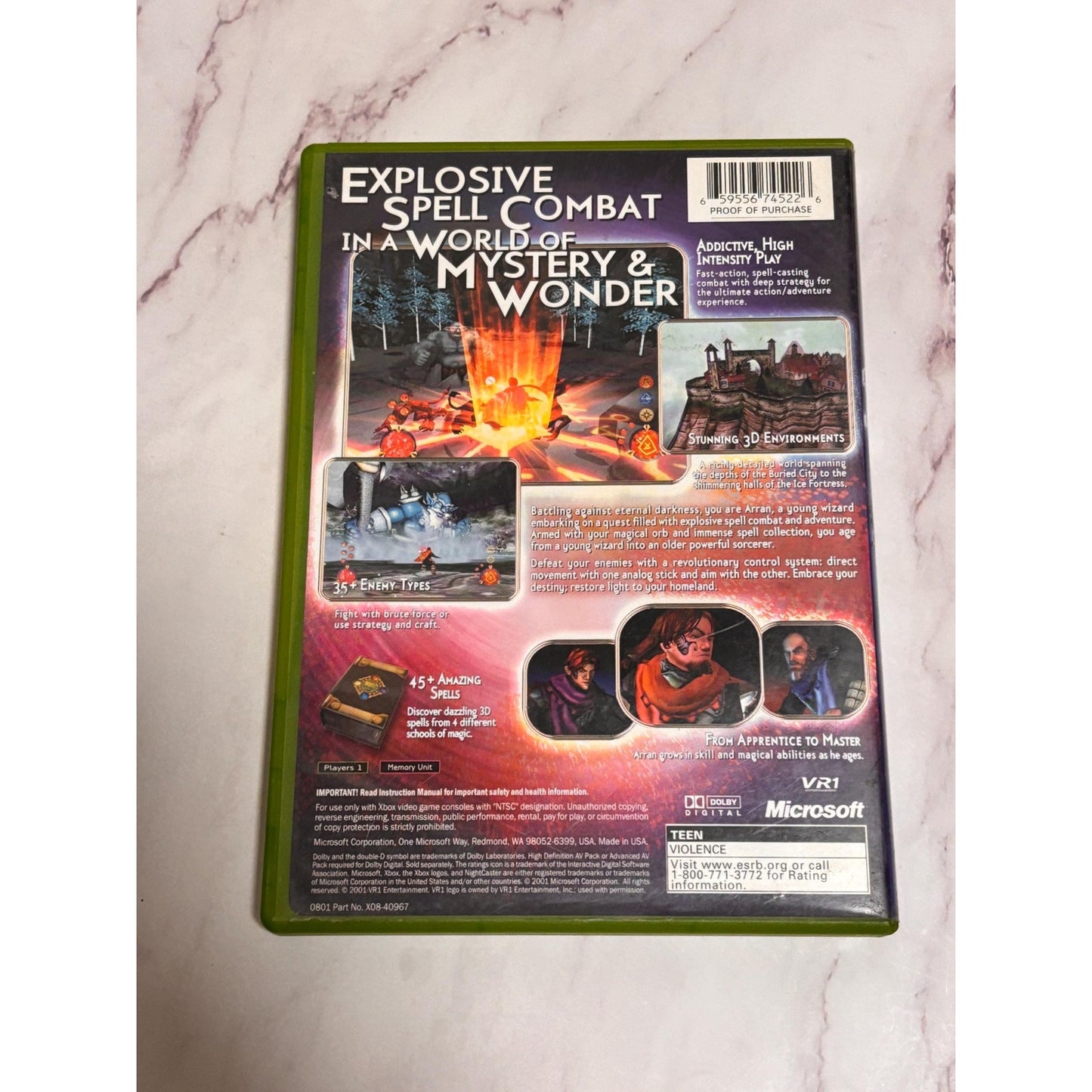 NightCaster: Defeat the Darkness (Microsoft Xbox, 2002) No Manual