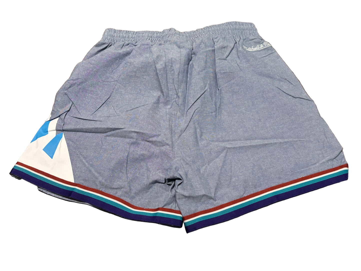 Utah Jazz Mitchell & Ness NBA Retro Hardwood Classic HWC Swingman Denim Proto Shorts Women’s Blue Medium M New NWOT