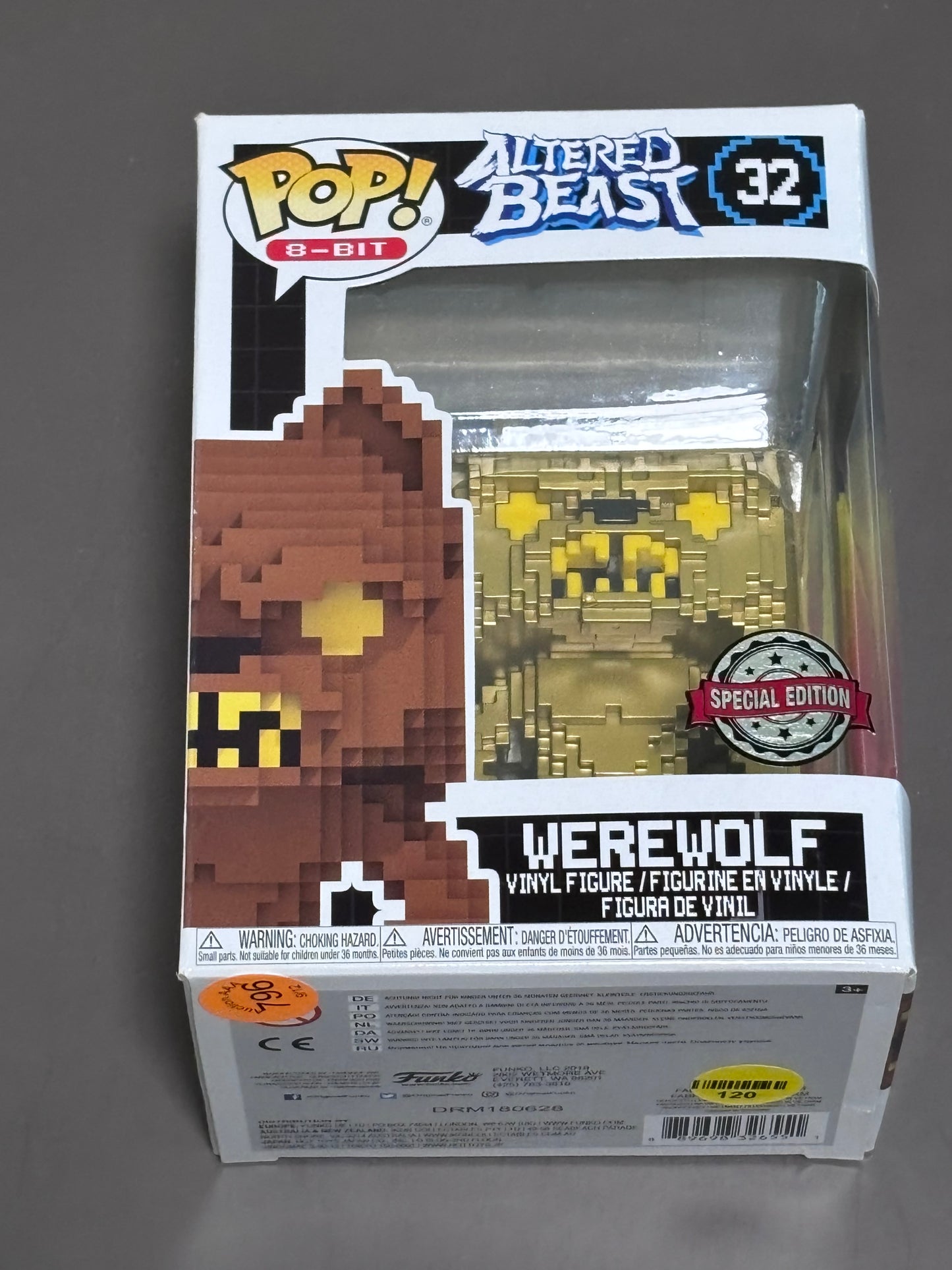 Funko Pop! Vinyl: Werewolf #32 Altered Beast Gold W/ Protector Special Edition