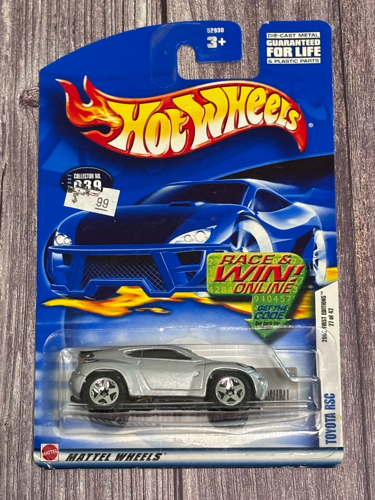 2002 Hot Wheels First Editions 27/42 Toyota RSC Silver Collector Edition #39