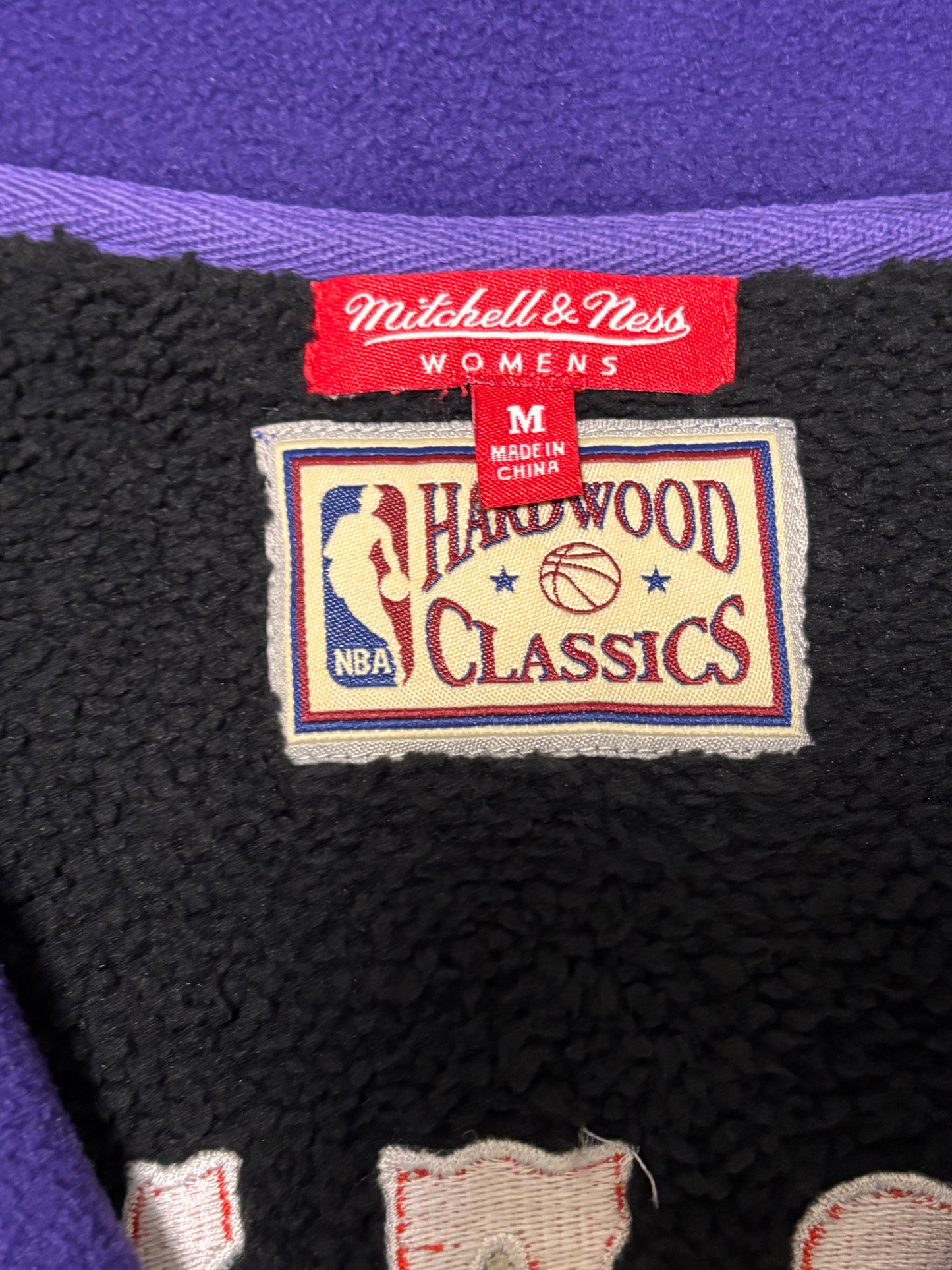 Phoenix Suns Mitchell & Ness NBA Retro Hardwood Classic HWC Fleece Half-Zip Long Sleeve Sweater Purple Black Women’s Medium M New NWOT