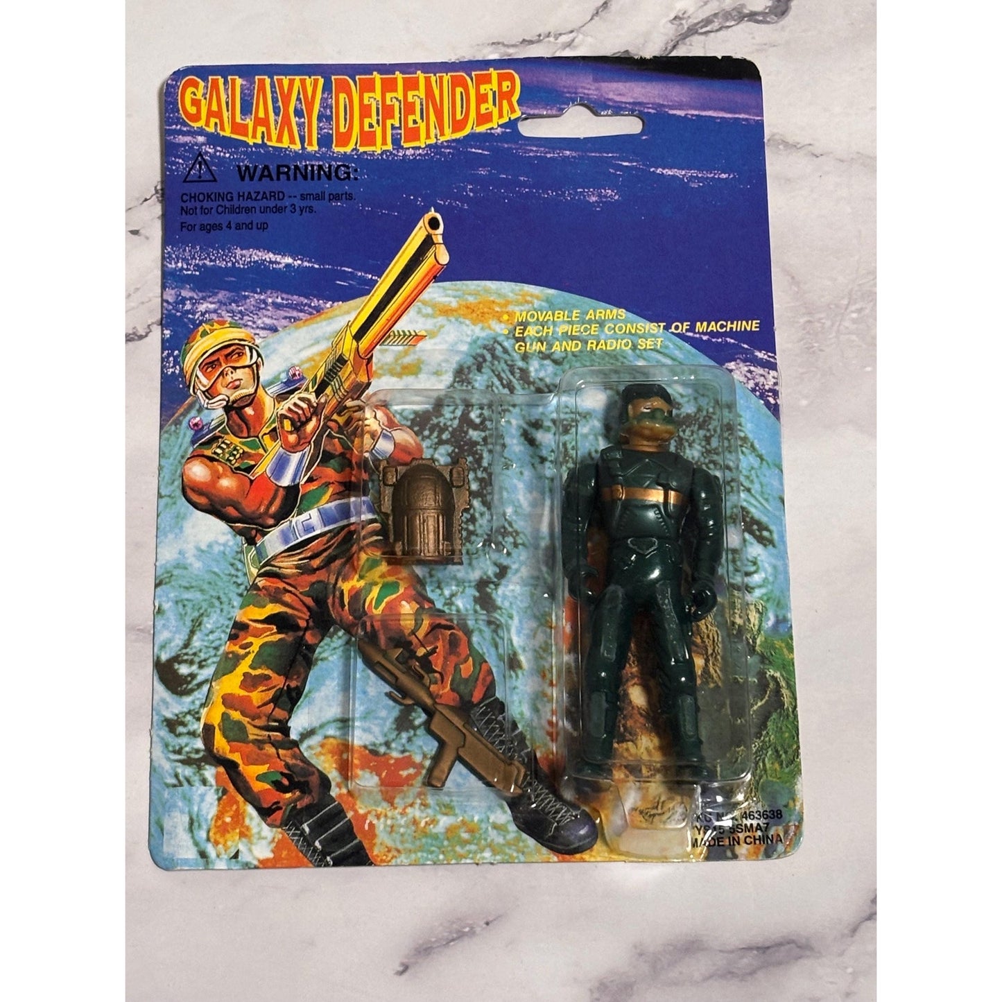 Rare Galaxy Defender Vintage 1980s GI Joe KO 3 3/4 Scale Action Figure