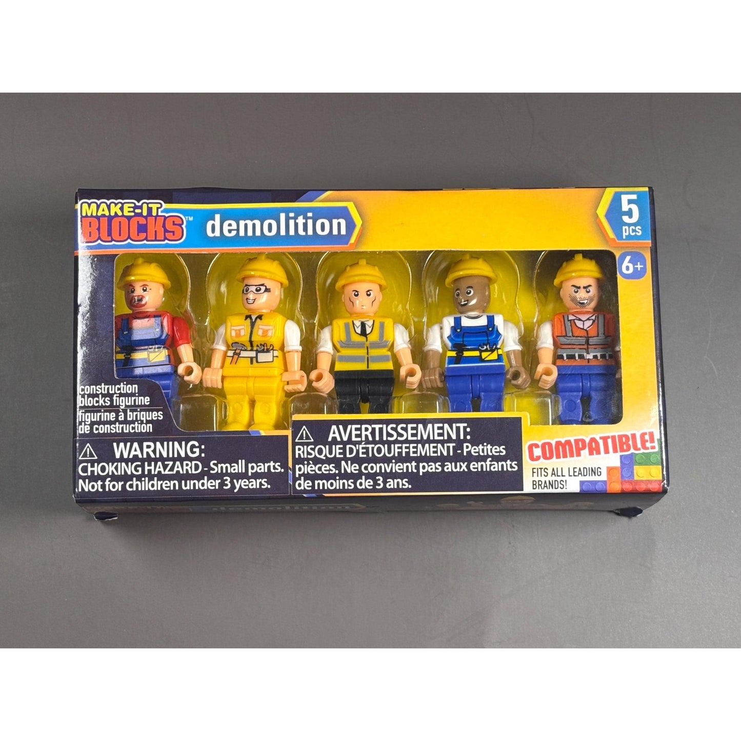 Make-It Blocks "Demolition" 5-piece set of construction block figurines