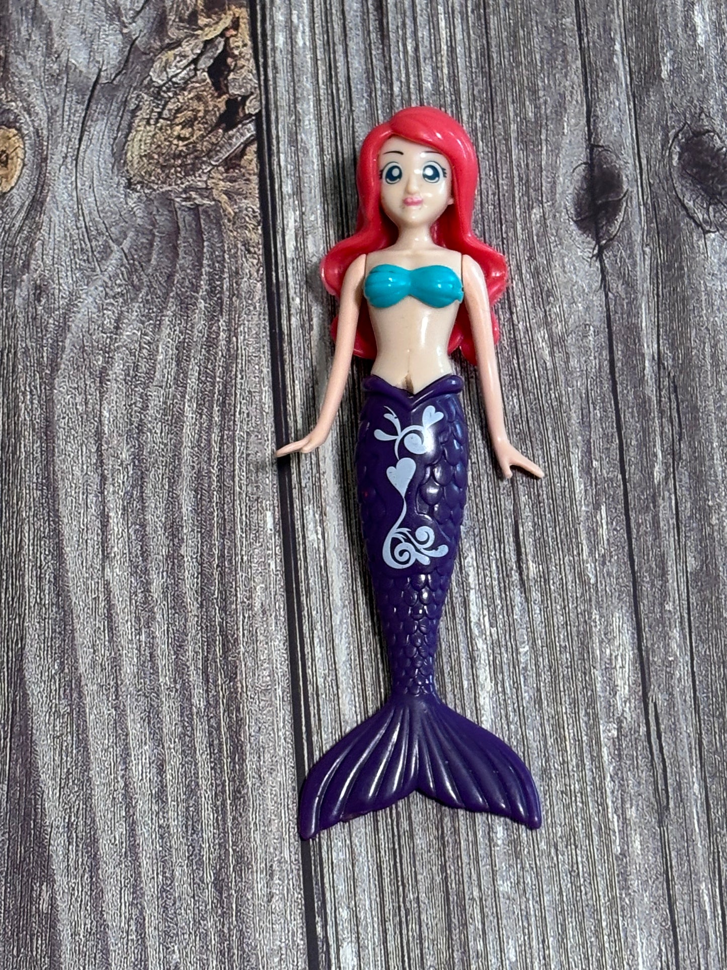 Banzai Mermaid W/ Pink Hair Purple Tail 5.5 Action Figure Plastic Toy