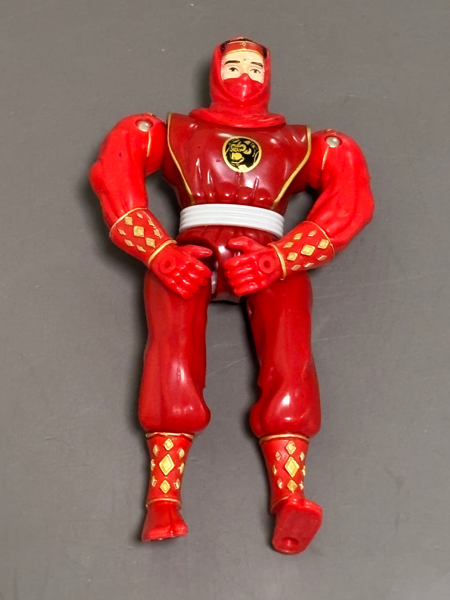Bandai 1995 Mighty Morphin Power Rangers Sword Slashing Red Ninja Ranger Works