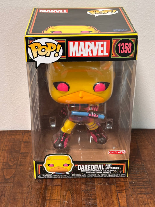 Funko Pop! Vinyl Jumbo 10 in Marvel Daredevil 1358 Black Light Target Exclusive