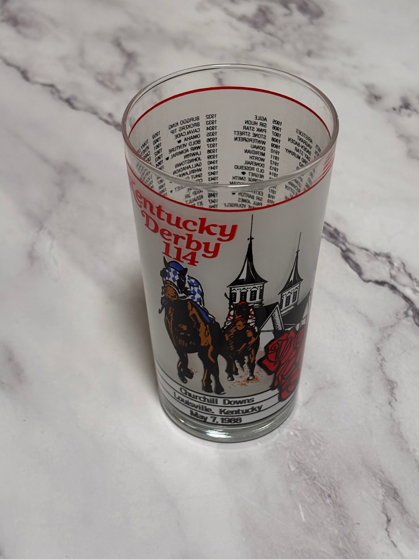 1988 Kentucky Derby Official 114th Churchill Downs Vintage Julep Glass Louisville