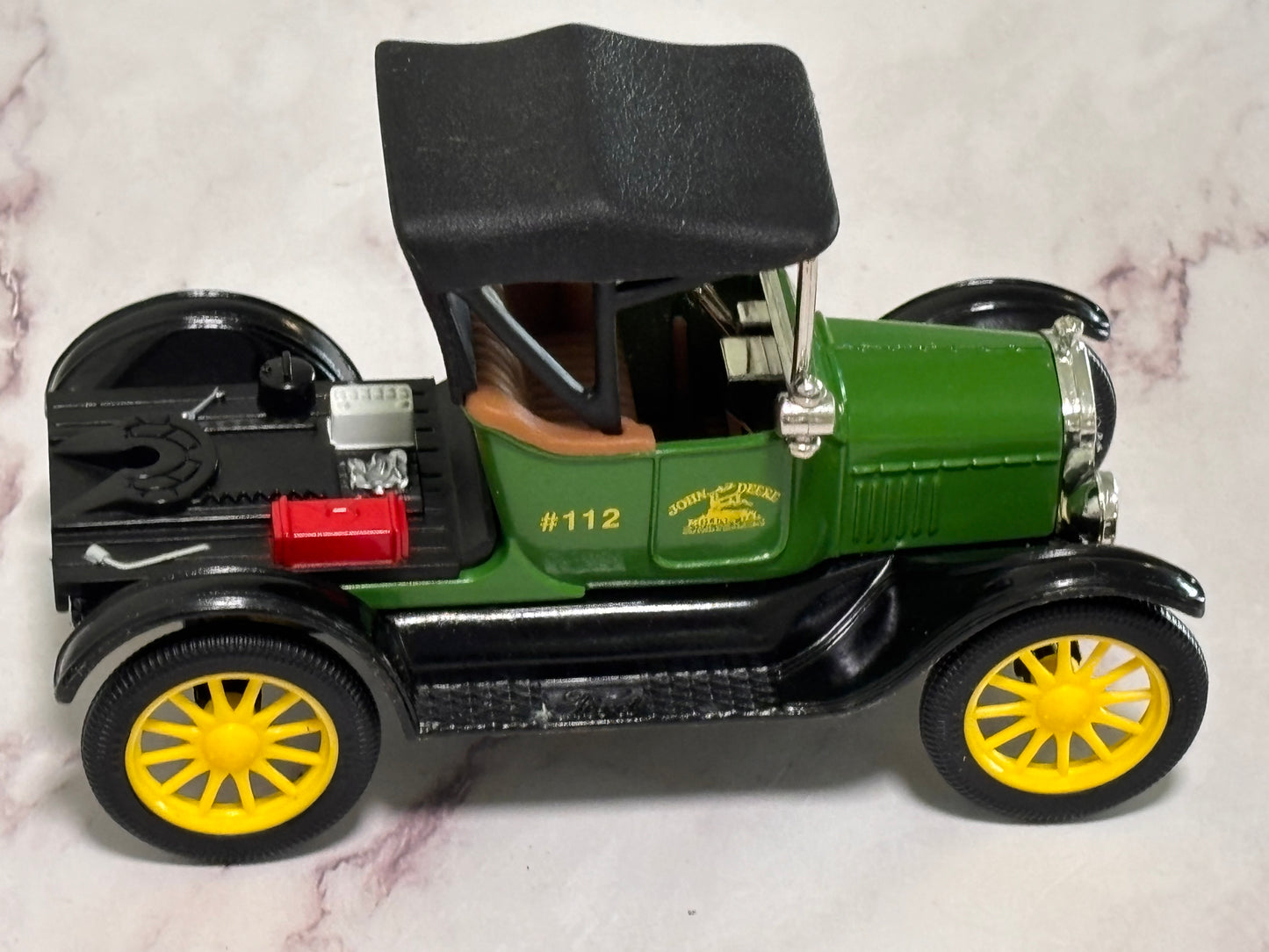 John Deere - ERTL 1918 Ford Model T Runabout with Trailer - Bank Diecast Vintage