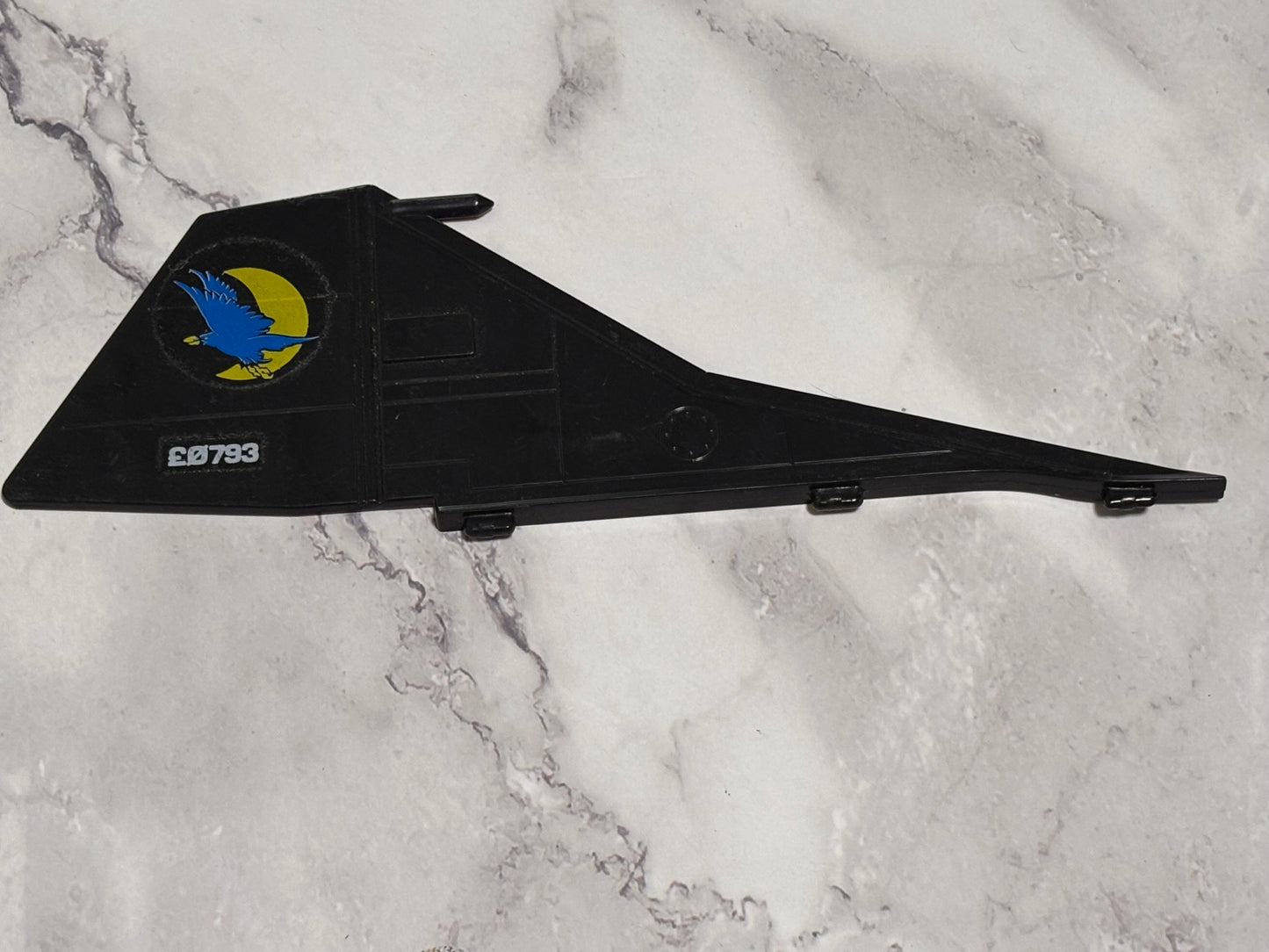 Vintage 1986 G.I. Joe ARAH Cobra Night Raven Fin Rear Stabilizer Wing Both Stickers