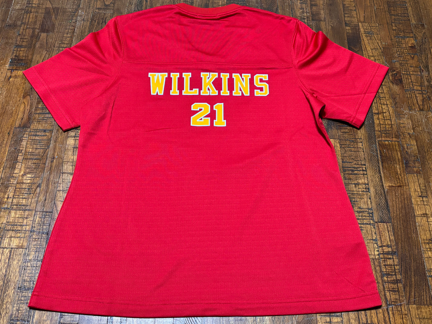 Dominique Wilkins #21 Atlanta Hawks Mitchell & Ness Hardwood Classic HWC NBA Retro Short Sleeve T Shirt Red Women’s Medium M New NWOT
