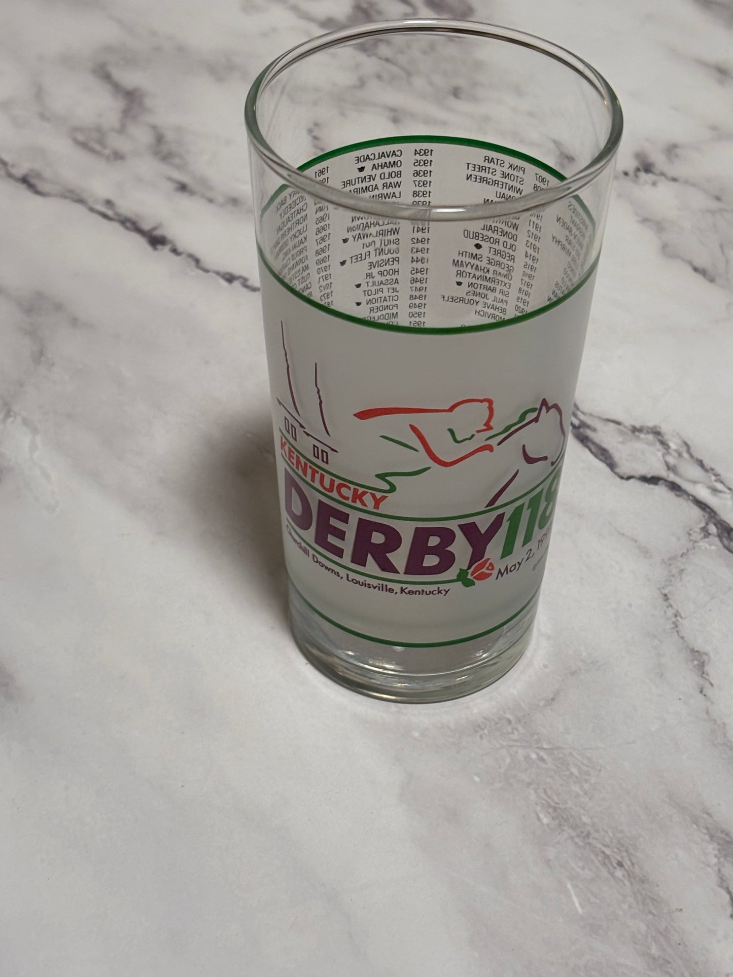 1992 Kentucky Derby Official 118th Churchill Downs Vintage Julep Glass Louisville