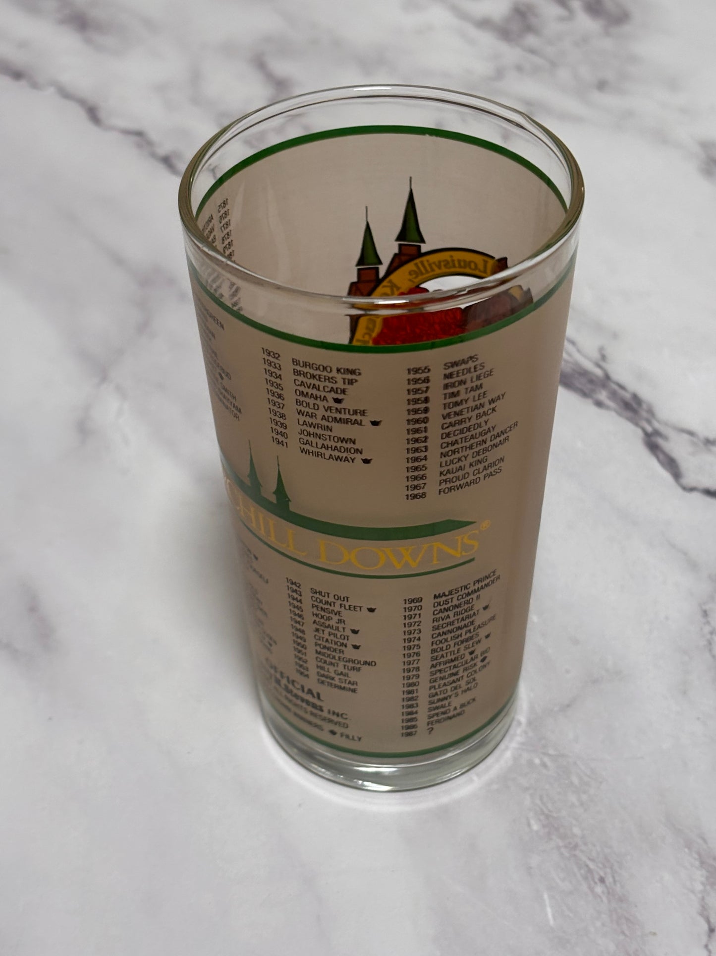 1987 Kentucky Derby Official 113th Churchill Downs Vintage Julep Glass Louisville