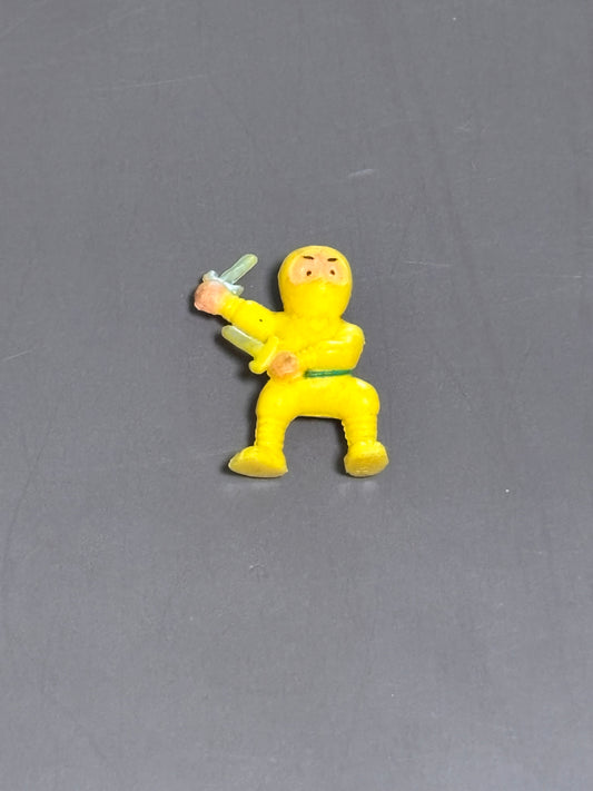 Ninja Mites Mini Yellow Figure Ninja Small Toy 1" Martial Asian Sai Vending Machine