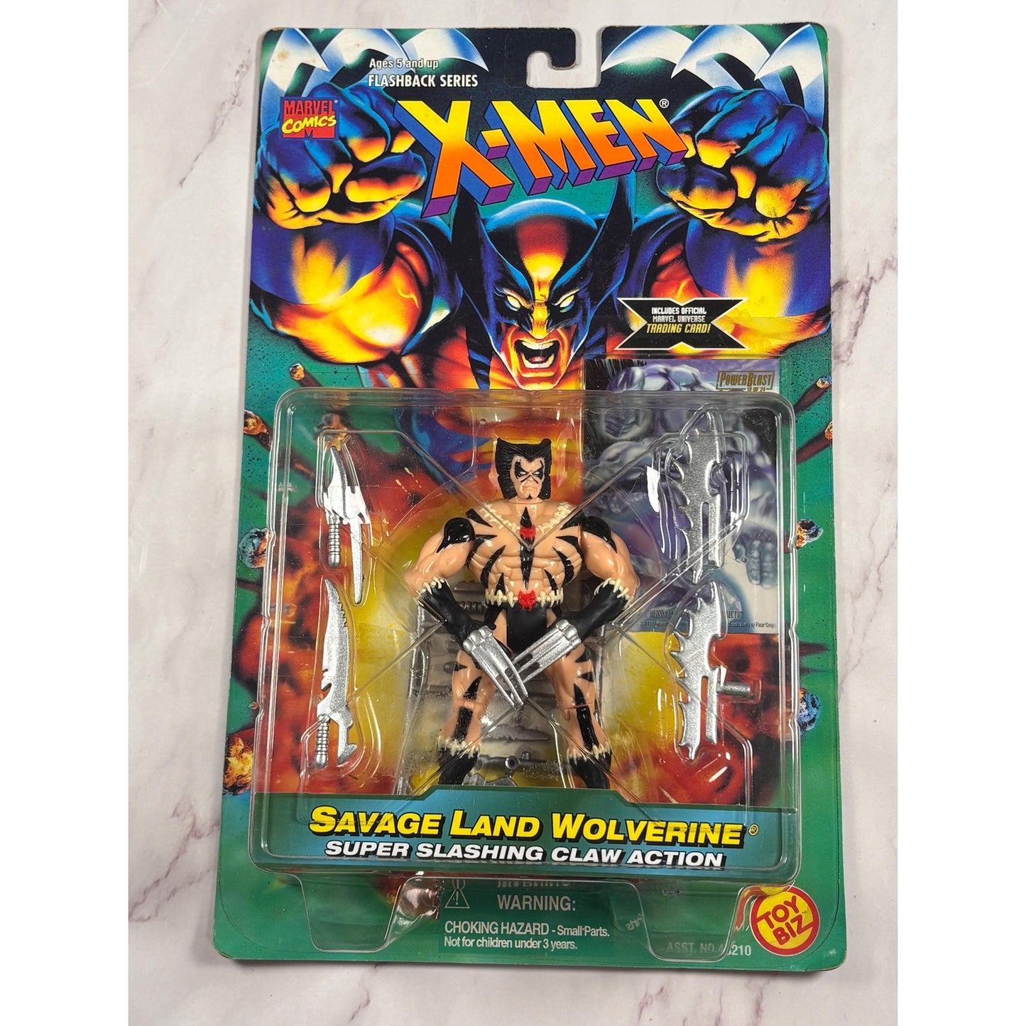 X Men Flashback Series Savage Land Wolverine Marvel Action Figure Toy Biz 1996