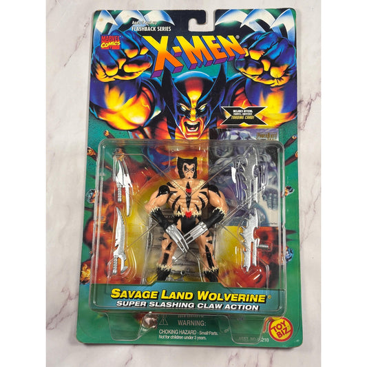 X Men Flashback Series Savage Land Wolverine Marvel Action Figure Toy Biz 1996