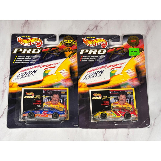 Lot of 2 VTG Hot Wheels Racing Nascar #5 Terry Labonte 1997 Corn Flakes