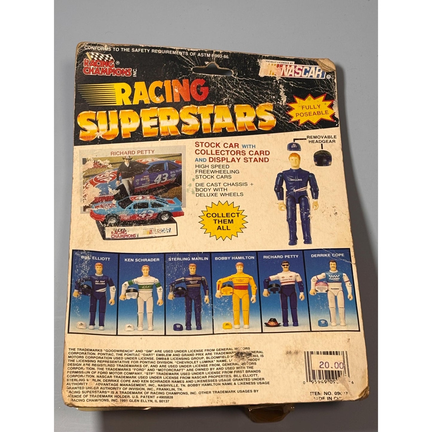 Racing Champions Racing Superstars #10 Derrike Cope Action Figure &1/64 Car