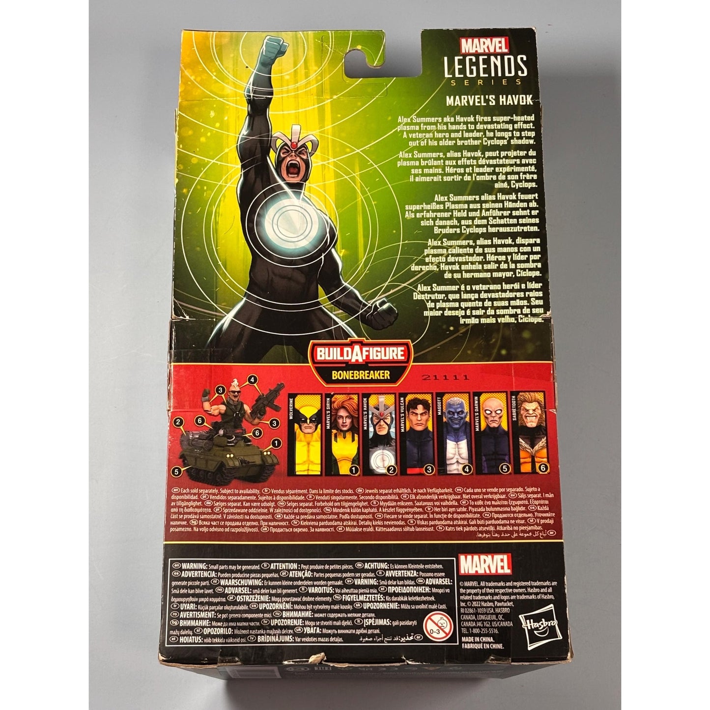 HAVOK Hasbro Marvel Legends Series 6" Action Figure Bonebreaker BAF X-Men New