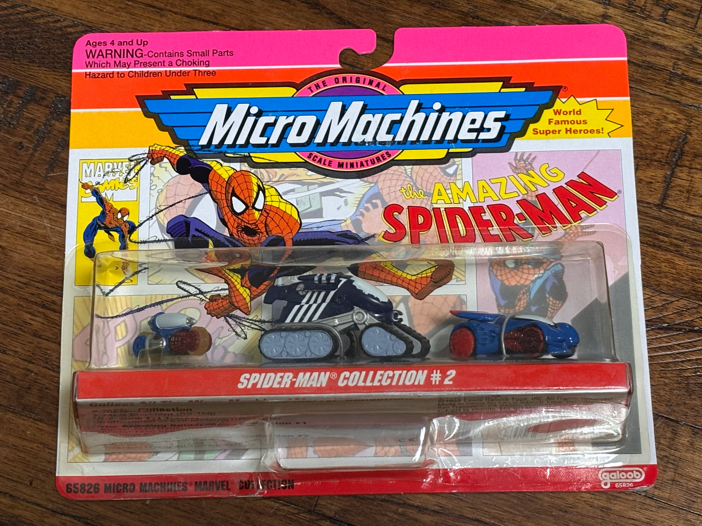 Spider-Man Collection #2 - Micro Machines - Galoob 1993 New Mini Miniature Vehicles