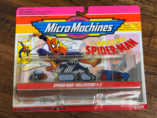 Spider-Man Collection #2 - Micro Machines - Galoob 1993 New Mini Miniature Vehicles