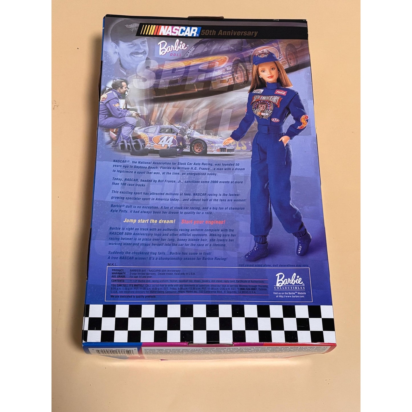 Barbie Nascar Doll 50th Anniversary Collector Edition 1948-1998 Mattel