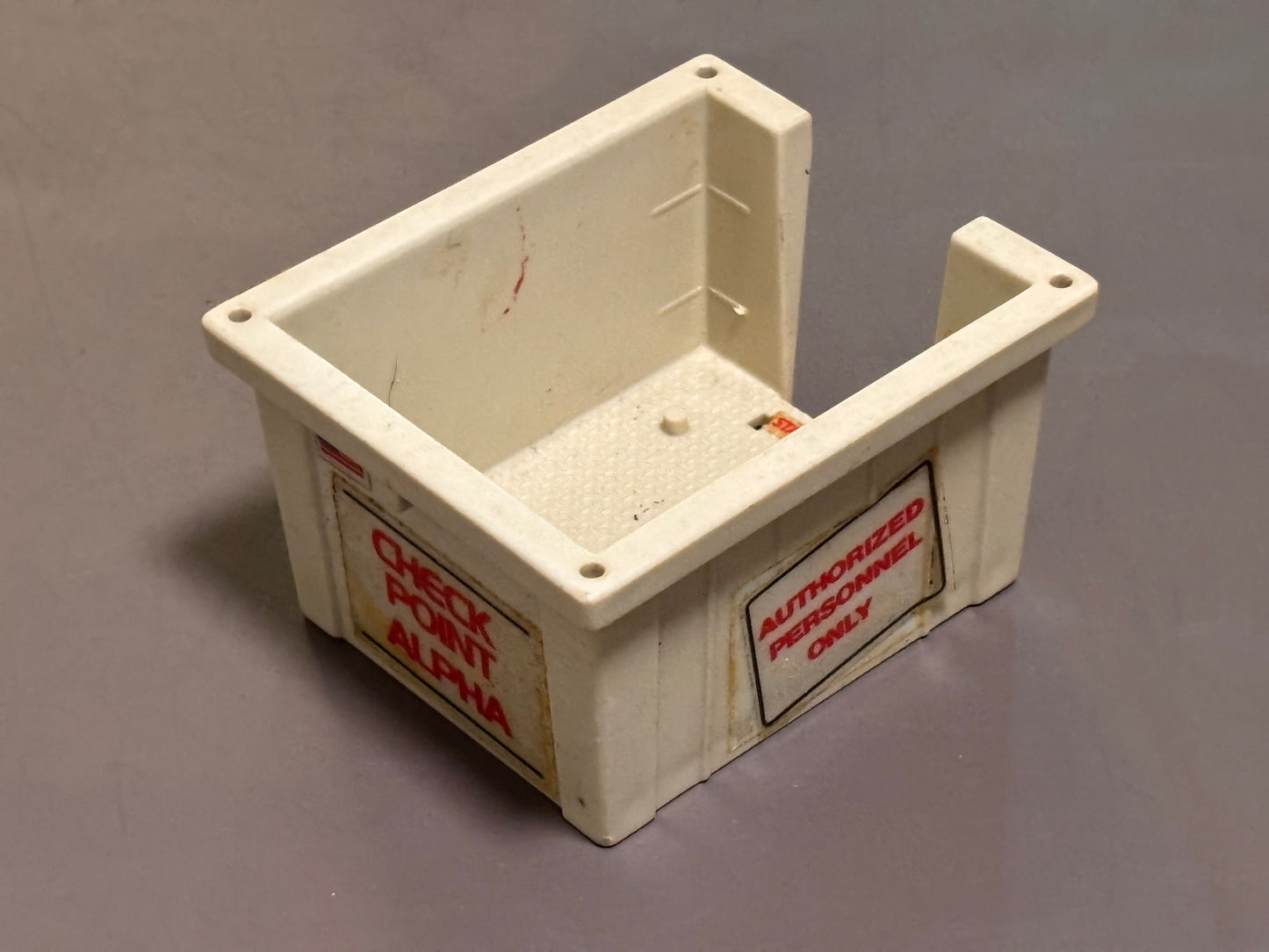 Hasbro Vintage GI Joe 1985 Check Point Alpha Tower Top Accessory Part w/ Stickers