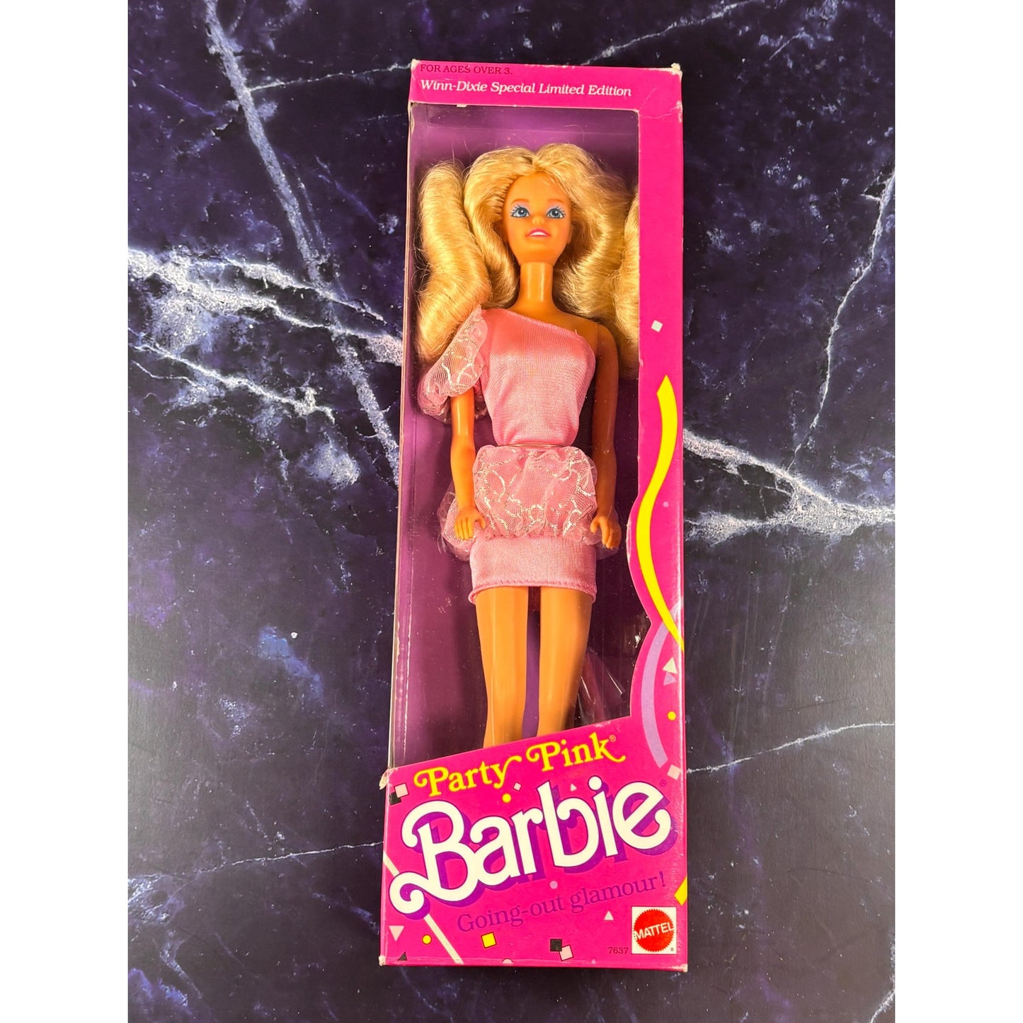 1989 Vintage Mattel Party Pink Barbie Winn-Dixie Special #7637 Vintage New