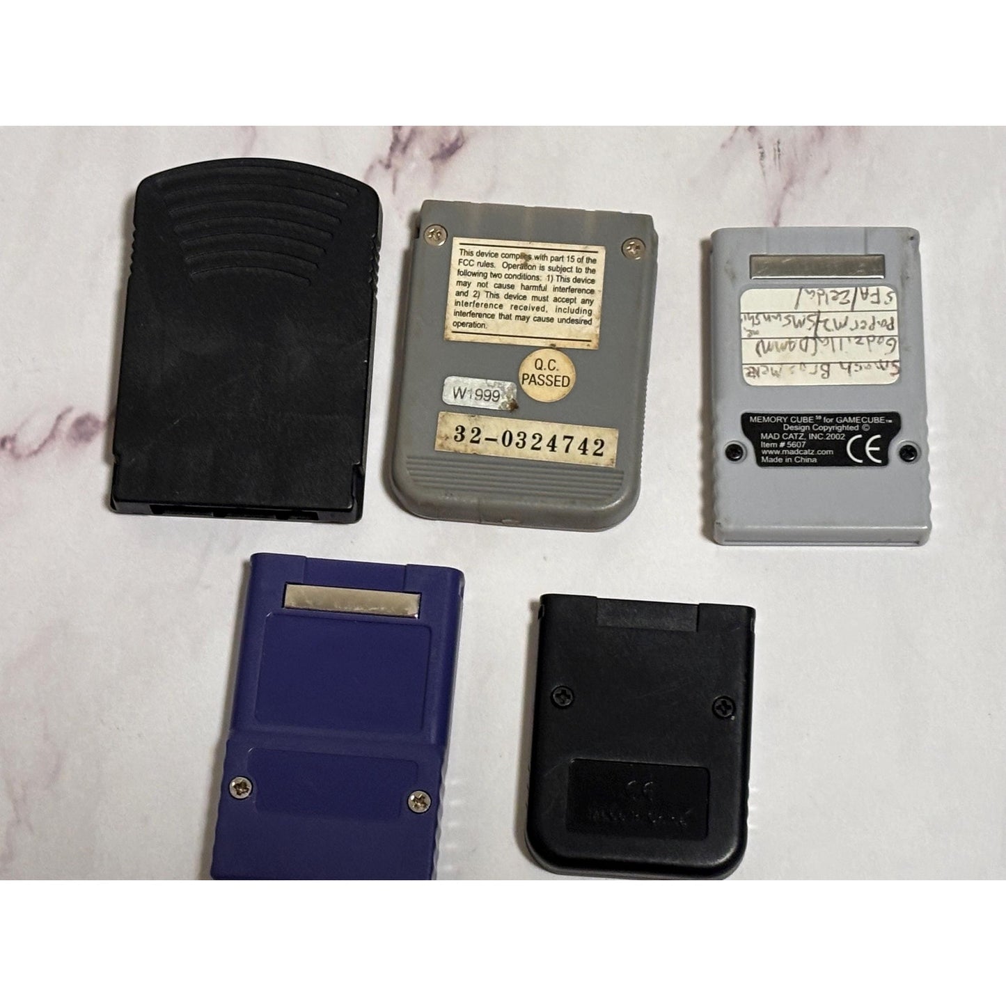 Lot of 5 Gaming Memory Cards Play Station Game Cube
