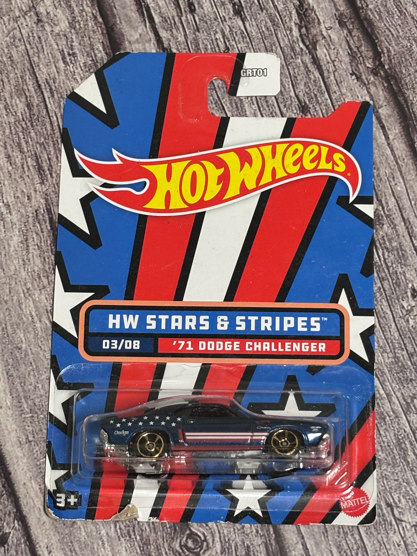 Hot Wheels Dodge Challenger 1:64 HW Stars & Stripes Blue Red White Diecast Car