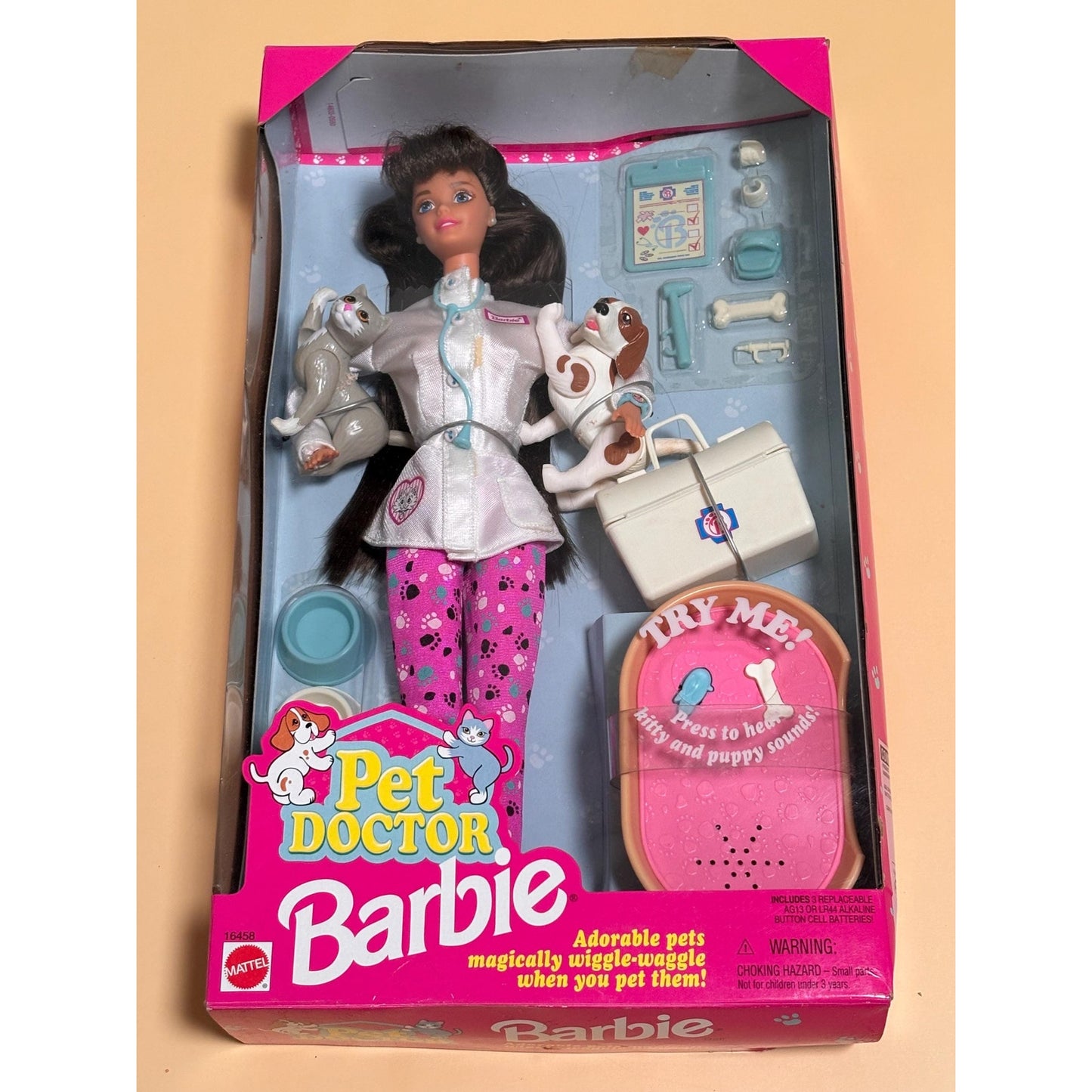 Barbie "Pet Doctor" Brunette Exclusive to Target Sounds Dogs 1996 Mattel #16458