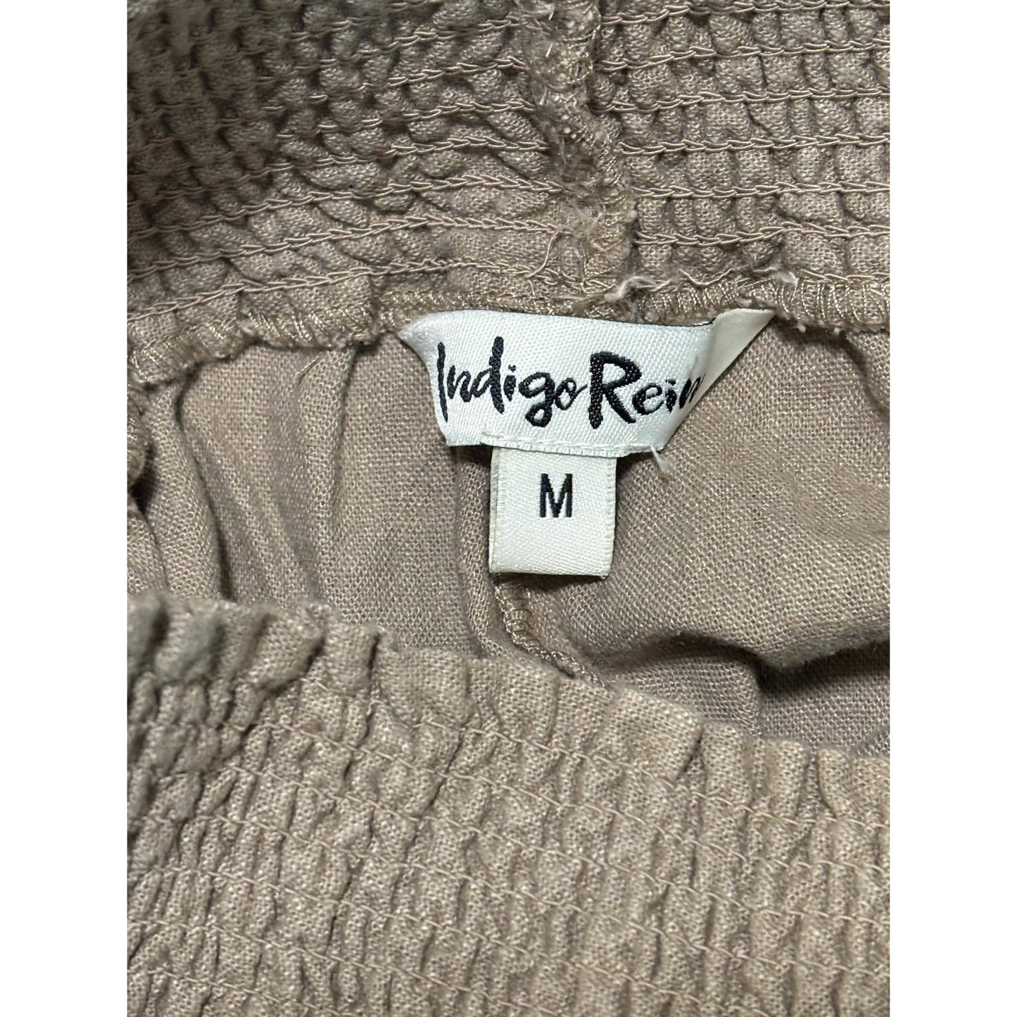 Indigo Rein Pants Womens Beige Wide Leg Loungers Slacks Medium M NWT