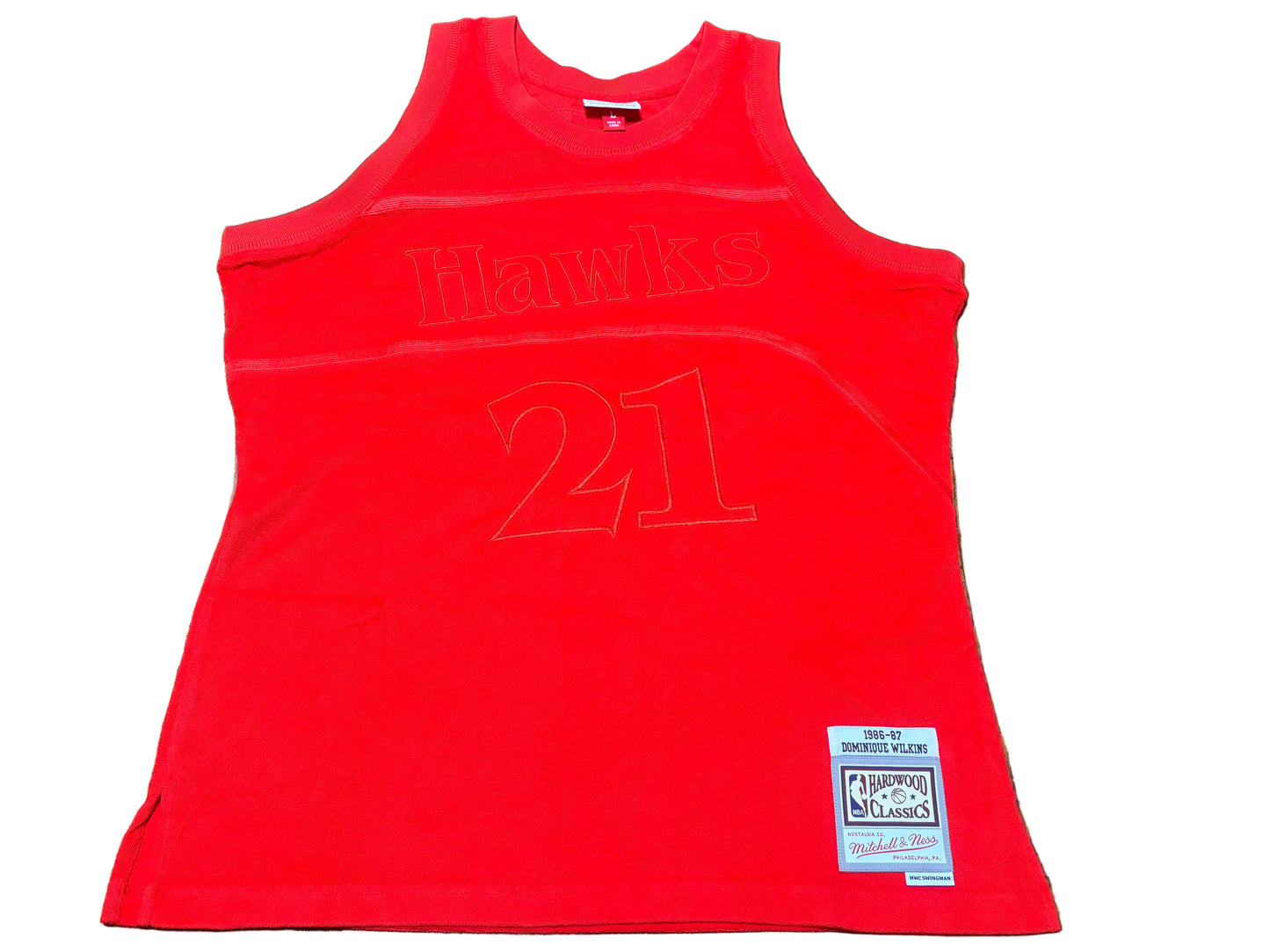 Dominique Wilkins Atlanta Hawks Mitchell & Ness Hardwood Classic HWC NBA Retro Swingman 1986-87 Ghost Red Jersey Men’s Large L New NWOT