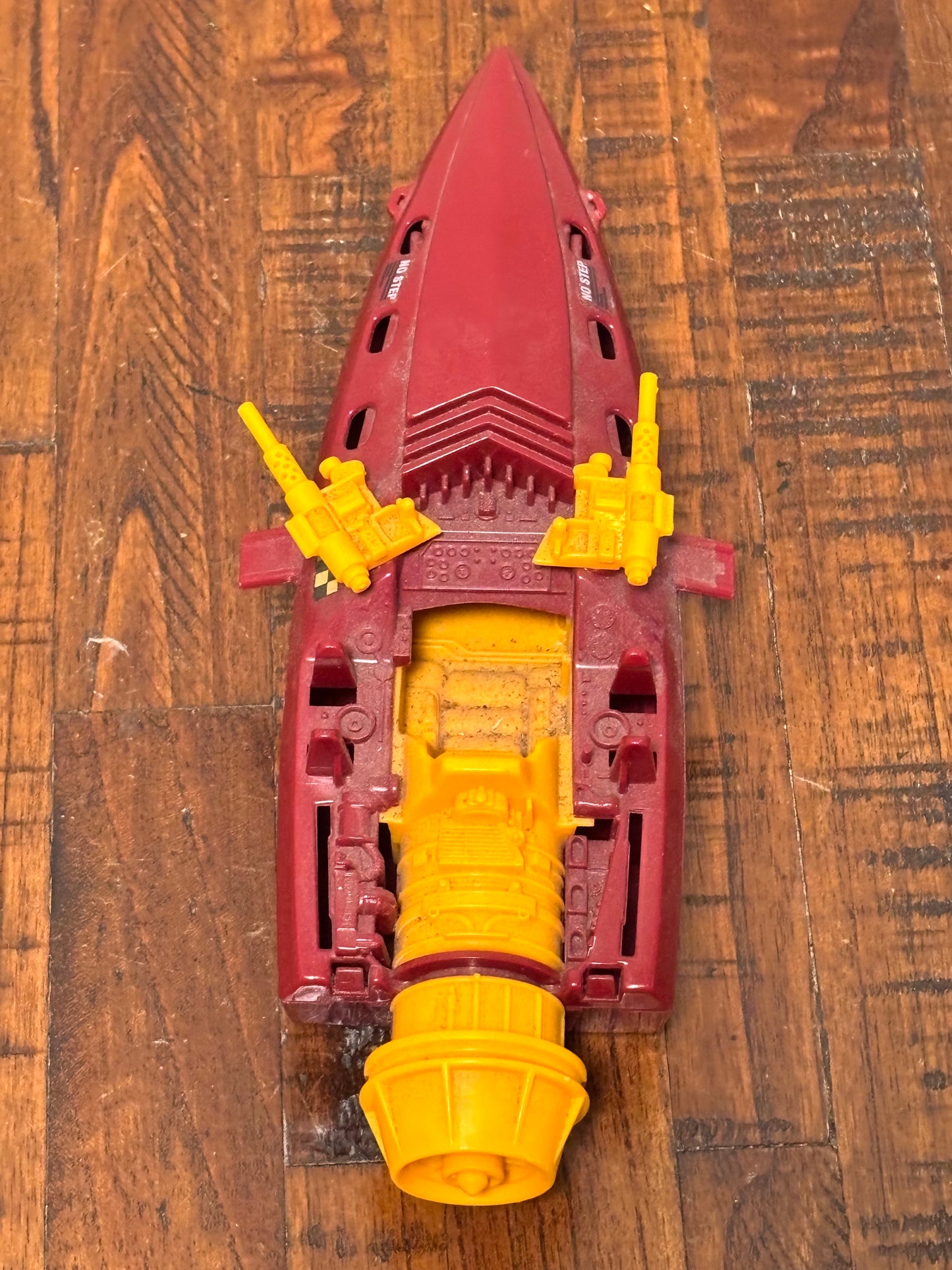 1989 Vintage Original Hasbro GI Joe Cobra Piranha Boat Vehicle Ship Red Missiles