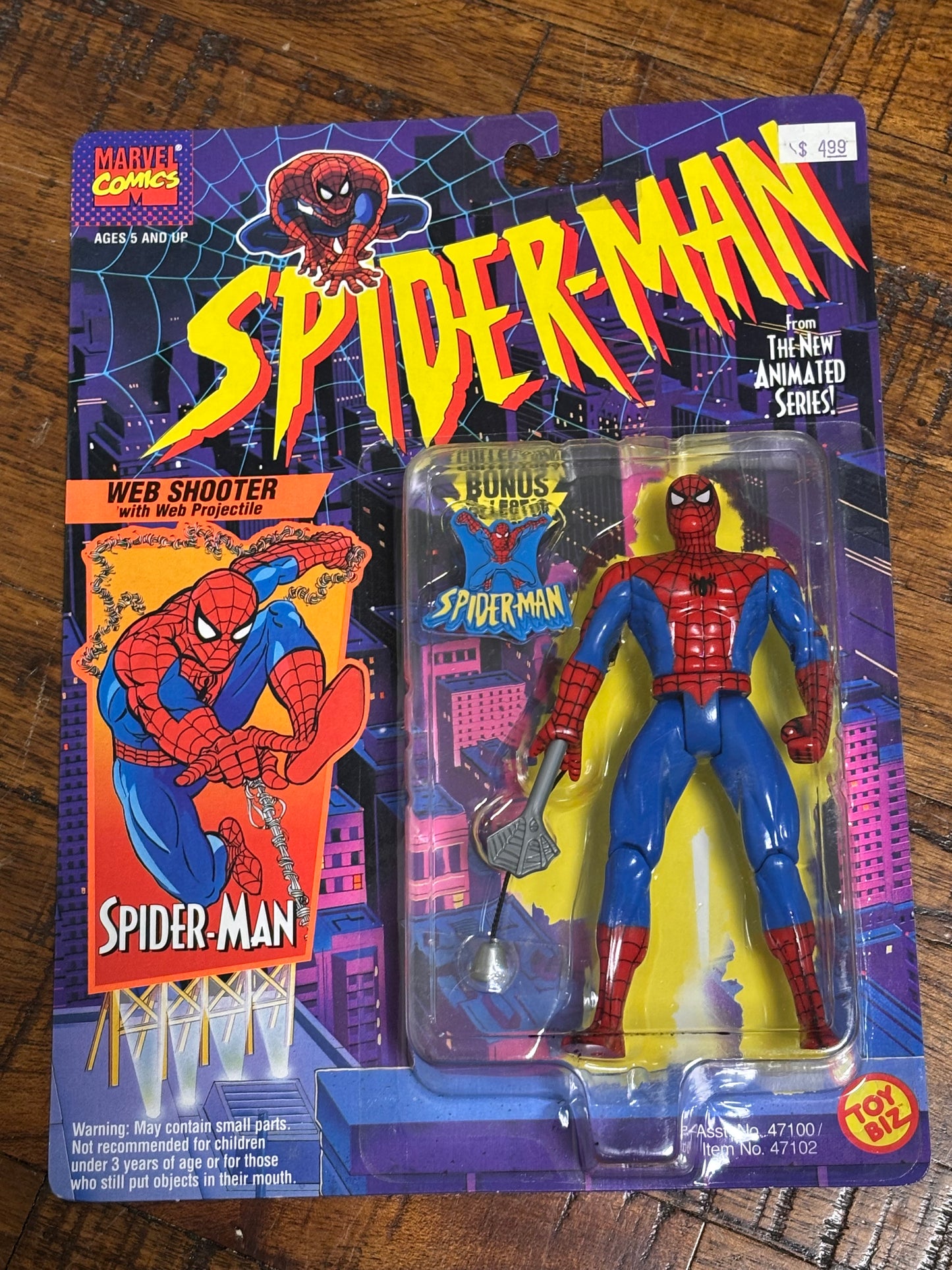 ToyBiz Marvel Spider-Man Web Shooter Action Figure The New Animated Series 1994 New