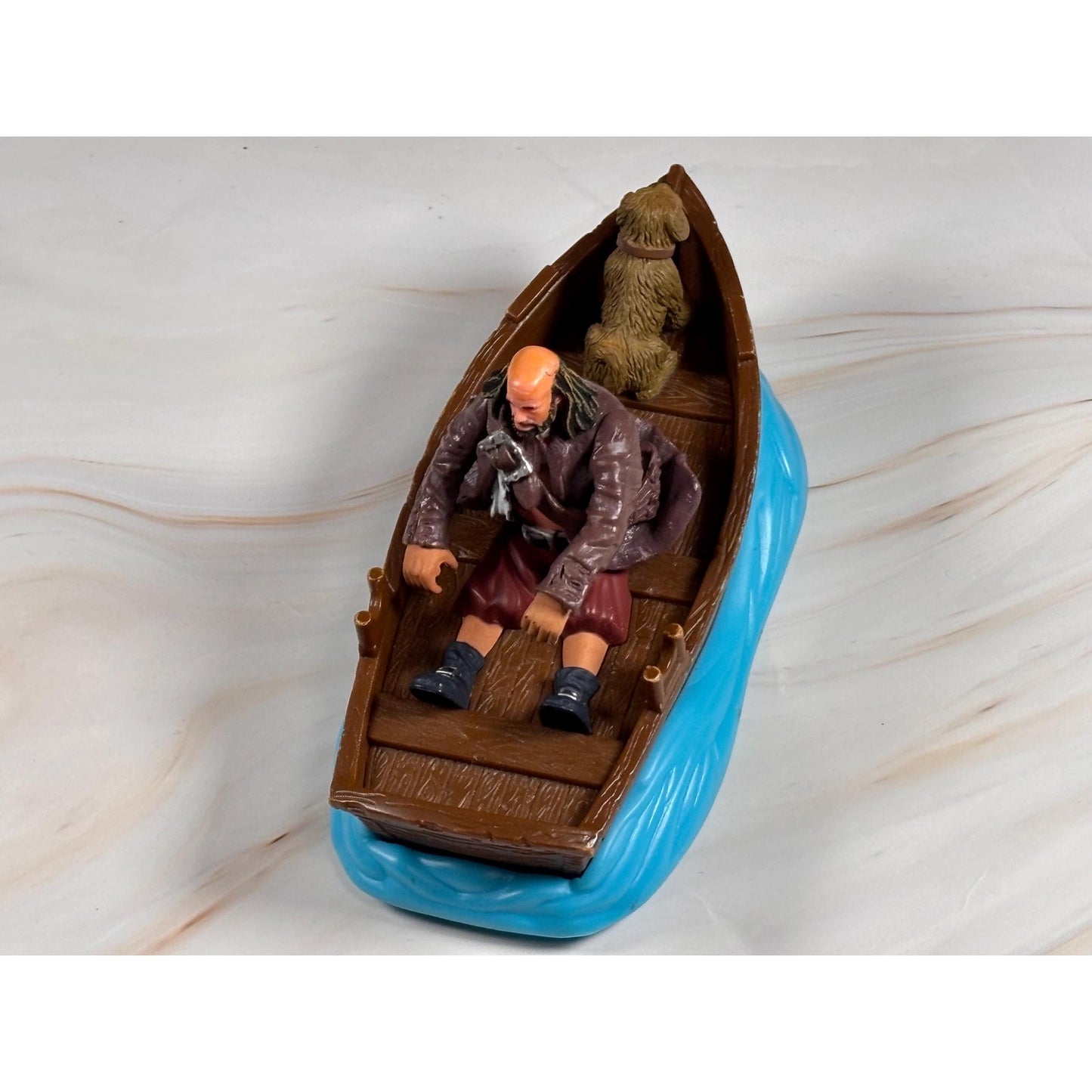 Pirates of the Caribbean Motorized Skiff Rowing Pintel & Dog Zizzle Figure