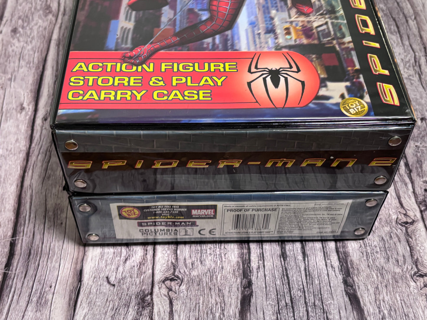 Vintage Spider Man 2 Action Figure Store & Play Carry Case 2004 Toy Biz 14x10x6