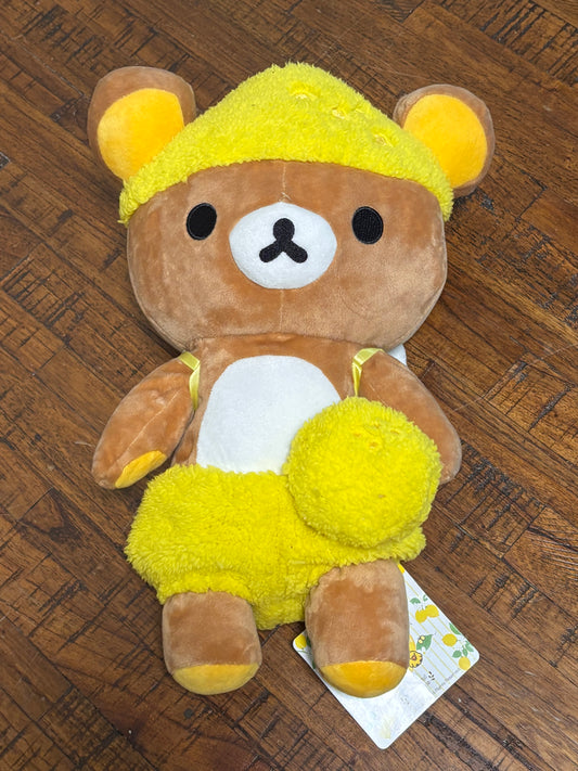 Hello Kitty Rilakkuma Plush Lemon Costume San-X 15” Bear Plush Stuffed Animal Toy w/ Tag Japan Cute Anime New NWT