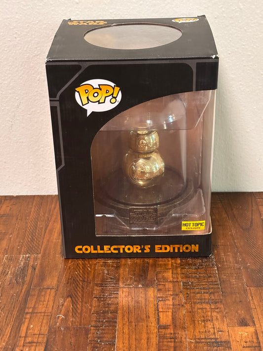 Funko Pop! Star Wars Collector's Edition Gold Chrome BB-8 Hot Topic Exclusive