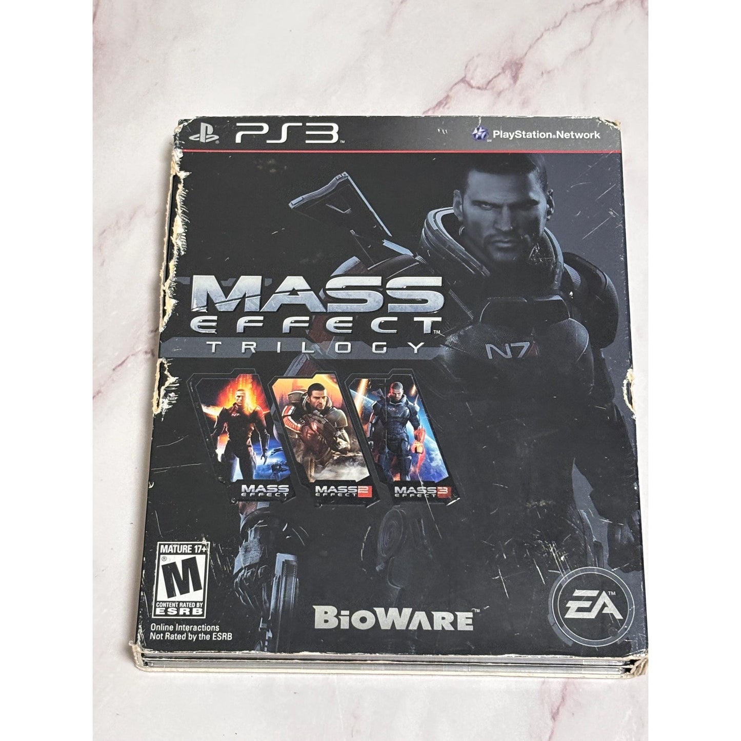 Mass Effect Trilogy Saga - Sony PlayStation 3 PS3 W/ Slipcover 1,2 & 3
