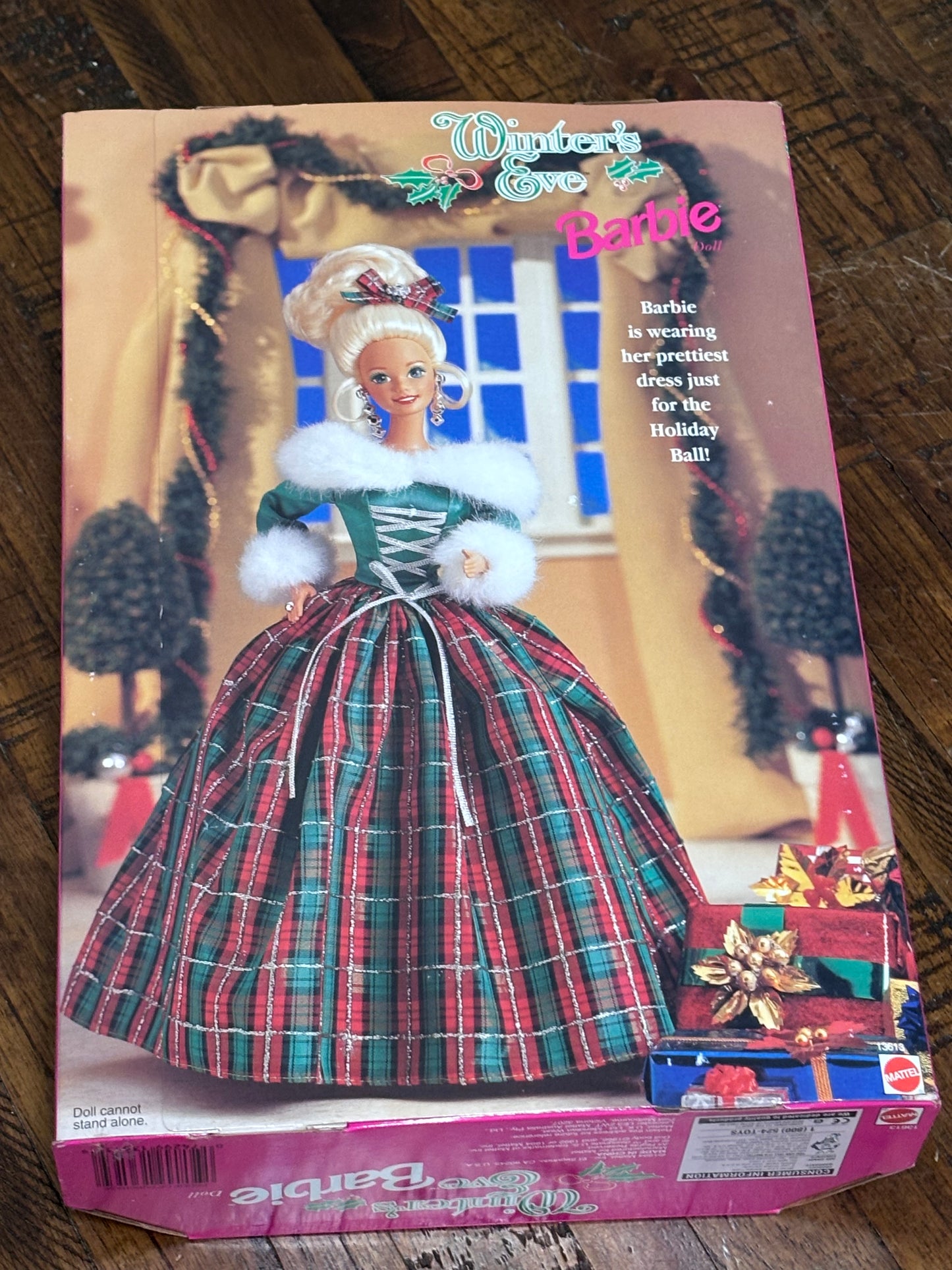 Mattel Barbie Winters Eve Doll Special Holiday Edition 1994 Tartan Plaid 13613