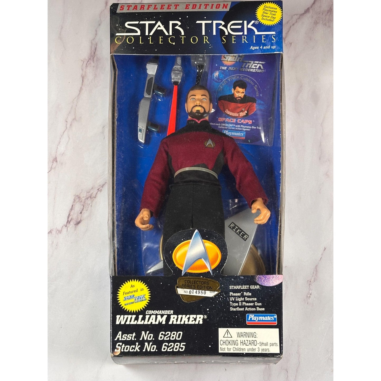1995 Playmates Star Trek Collectors Series Starfleet Ed Commander William Riker