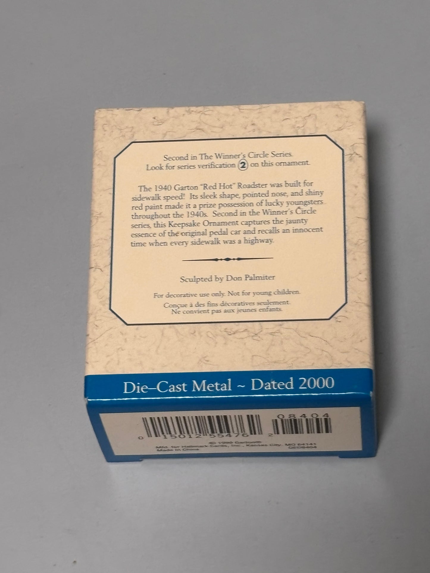 Hallmark Ornament 1940 Garton Red Hot Roadster #2 Winners Circle Series 2000