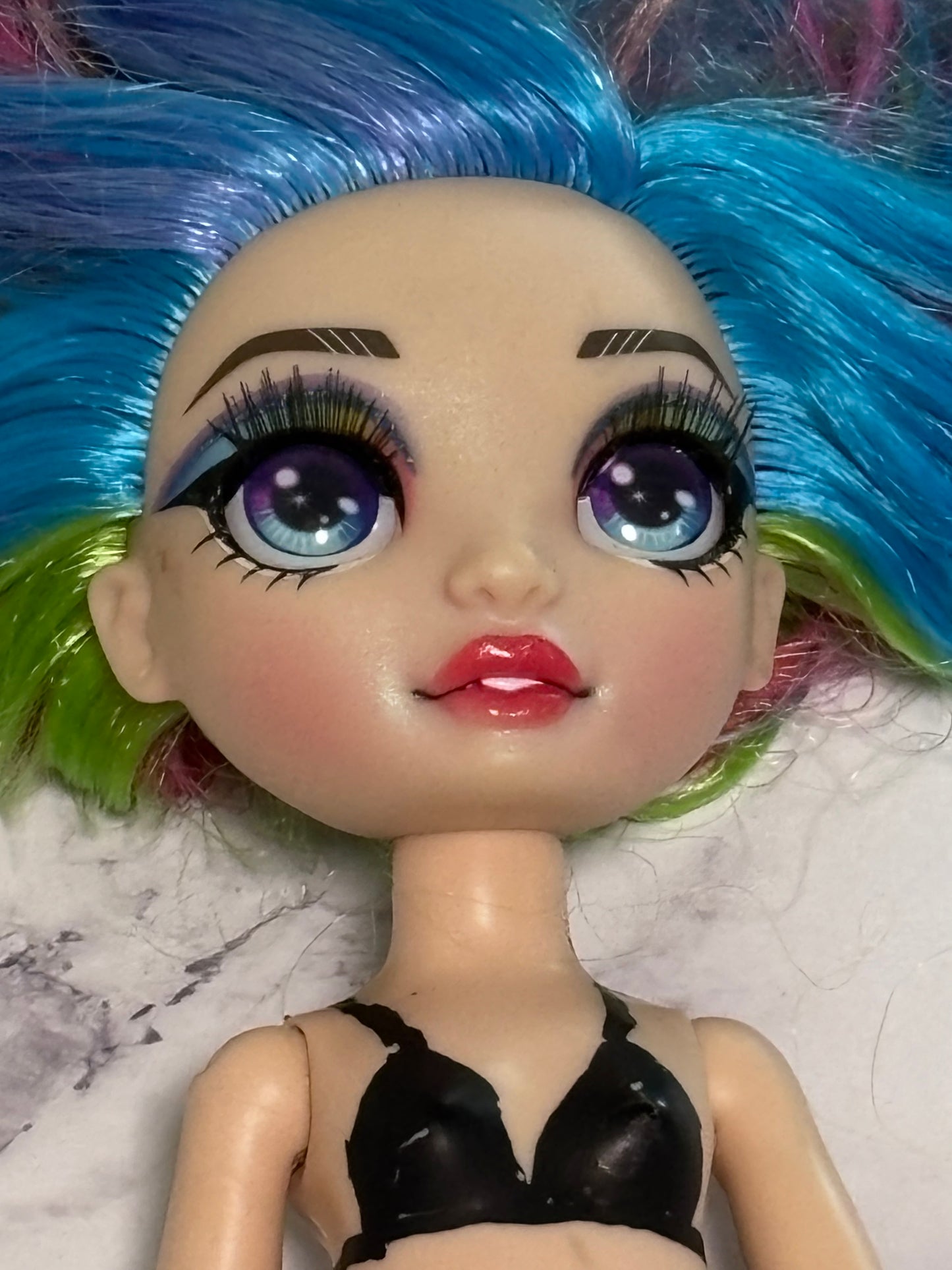 Rainbow High Amaya Raine Rainbow Hair 11" Articulated Doll Nude Rooted Eyelashes