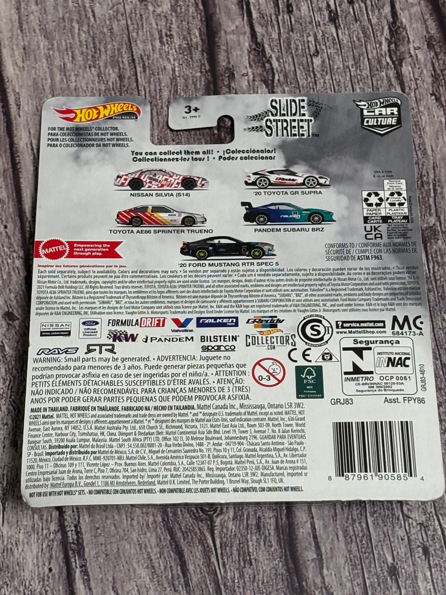 Hot Wheels Toyota AE86 Sprinter Trueno Slide Street 3/5 1:64 Diecast New