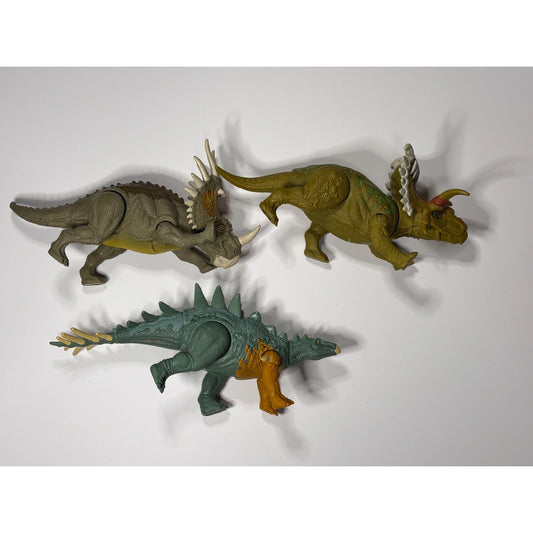 Lot of 3 Mattel Jurassic Park World Dinosaur Figures