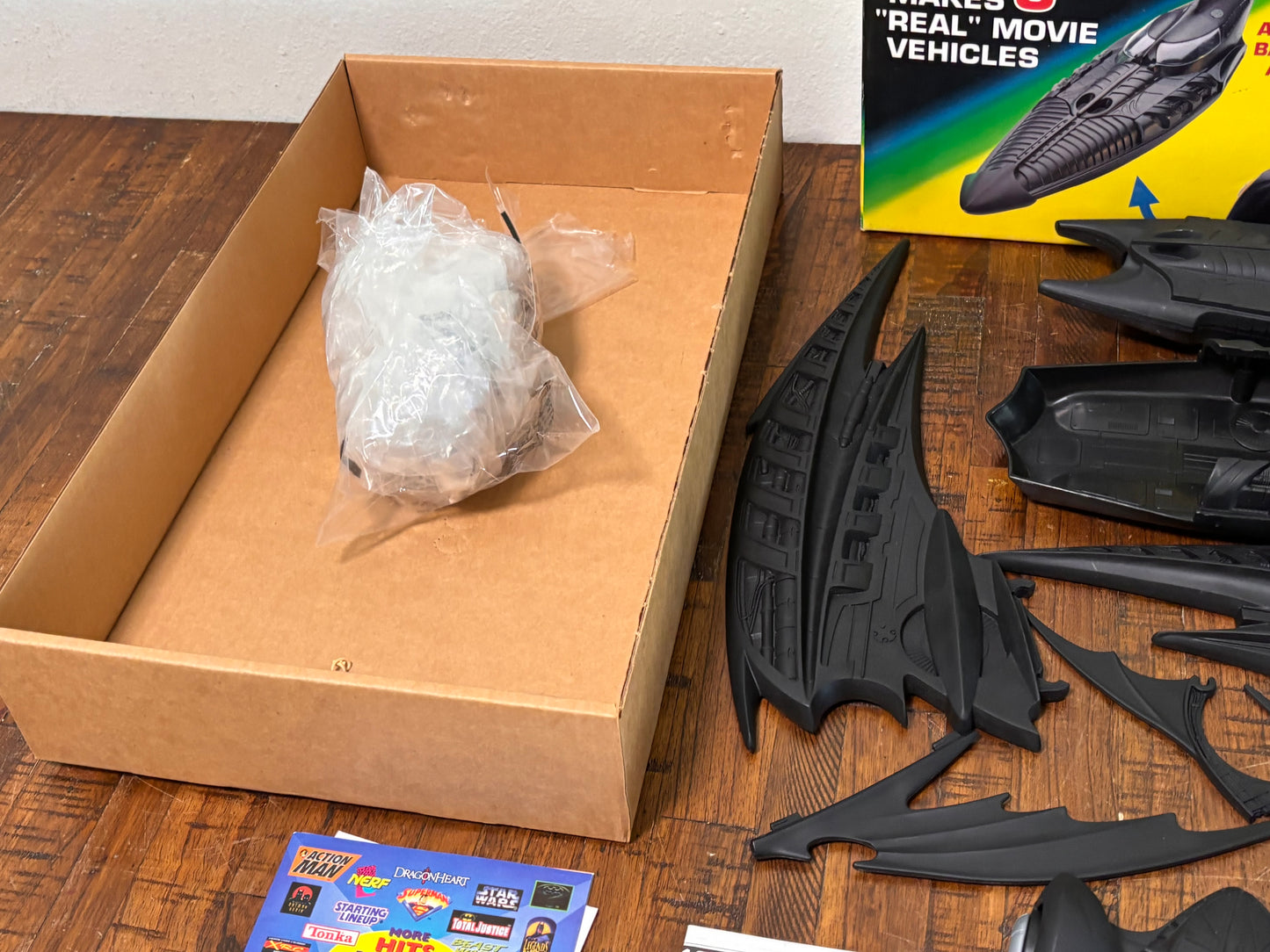 1995 Vintage Batman Forever 3 In 1 Batmobile Batwing Batboat Kenner Complete Box