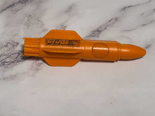 1988 Hasbro G.I. Joe ARAH 3.75" Vehicle Part - Warthog Missile Bomb Yellow