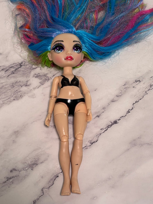 Rainbow High Amaya Raine Rainbow Hair 11" Articulated Doll Nude Rooted Eyelashes