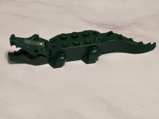 LEGO 1990s Vintage Dark Green Alligator Crocodile Circuitry on Upper Jaw 6026c01pb01